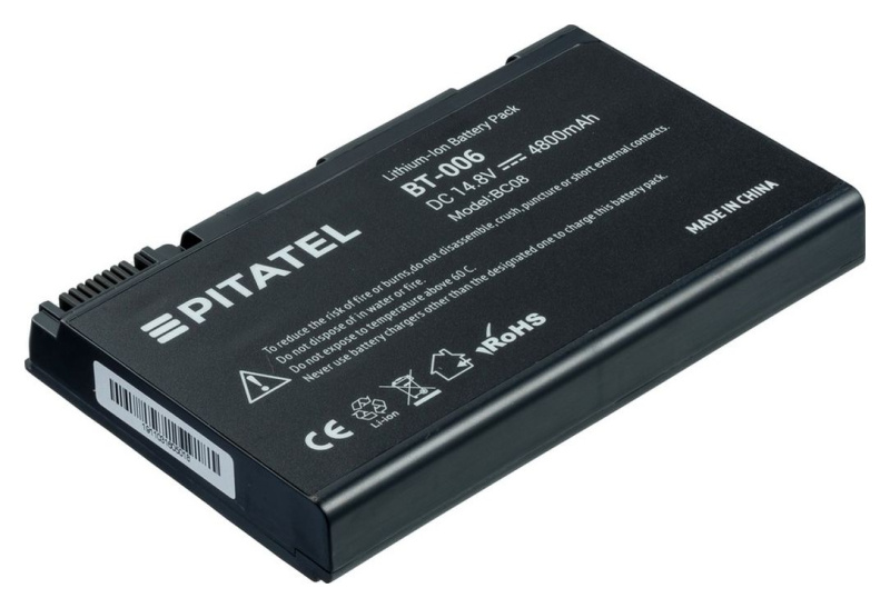 Аккумуляторная батарея Pitatel BT-006 для ноутбуков Acer Aspire 9010, 9100, 9500, Travelmate 290, 2350, 4050, 4150, 4650