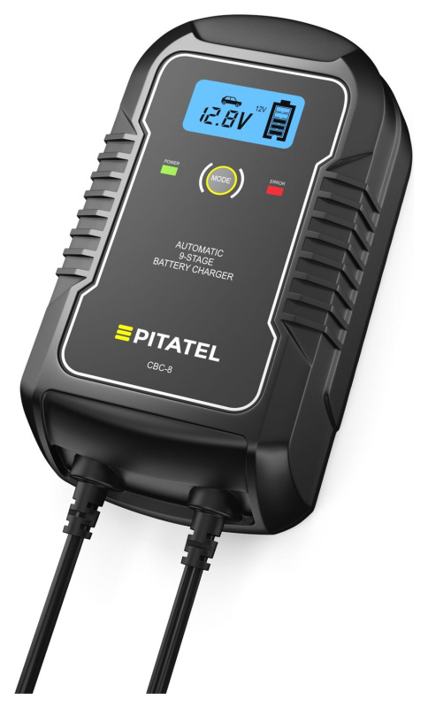 Автоматическое зарядное устройство для автомобильных аккумуляторов Pitatel CBC-8 (6/12В, 8А)