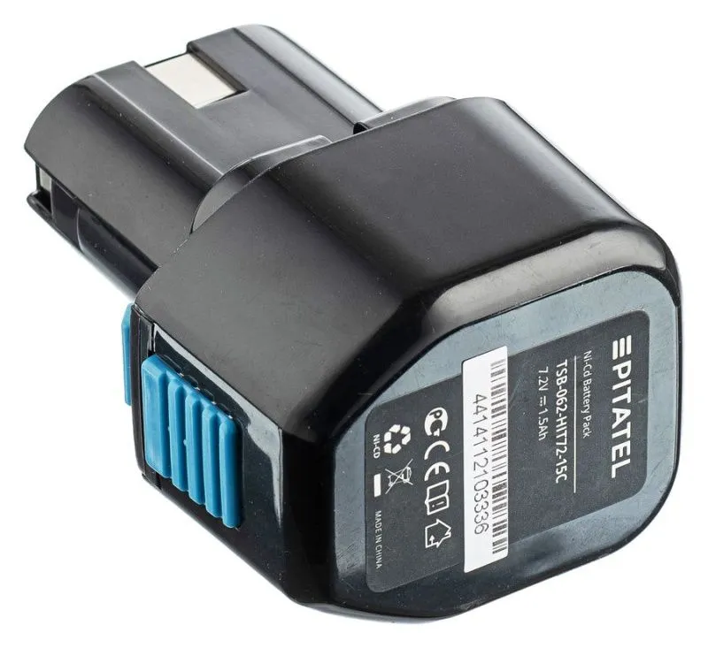 Аккумуляторная батарея Pitatel TSB-062-HIT72-15C (HITACHI p/n: B 2, EB 7, EB 7B, EB 7G, EB 7M, EB 7S, FEB 7S, EB 712S), Ni-Cd 7.2V 1.5Ah