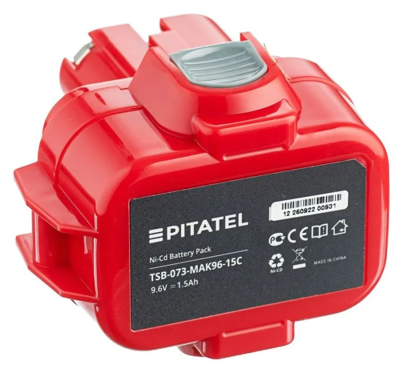 Аккумуляторная батарея Pitatel TSB-073-MAK96-15C (MAKITA p/n: 192638-6, 192596-6, 192697-A, 193156-7), Ni-Cd 9.6V 1.5Ah