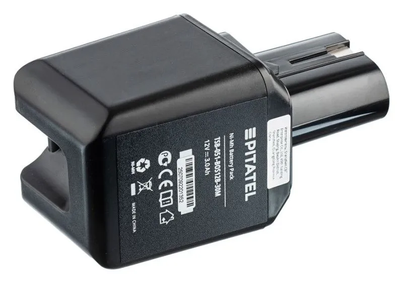 Аккумуляторная батарея Pitatel TSB-051-BOS12B-30M (BOSCH p/n: 2607335021, 2607335014, 2607335180, 2607335158, B-8220, BPT1004, BH1204), N-Mh 12V 3.0Ah