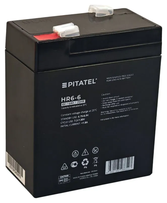 Аккумулятор Pitatel HR6-6, 6V 6Ah