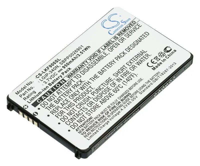 Аккумулятор Pitatel SEB-TP117 для LG AX265, AX840, GD300S, GR500, GR700, KE850, KF900 , KM555, KS500, KS660, LX265, UN250, UX265, UX840, VN250, 950mAh