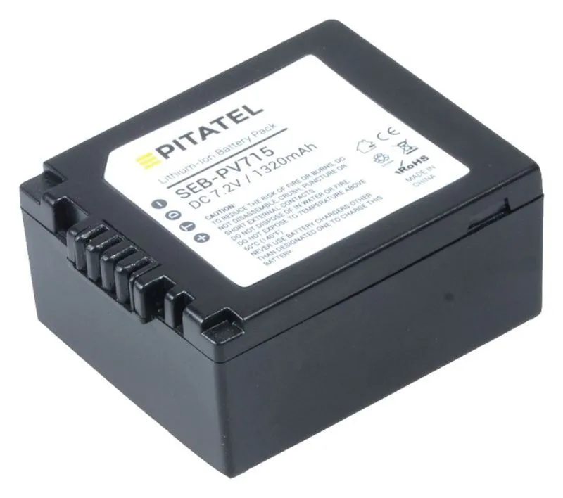 Аккумулятор Pitatel SEB-PV715 для Panasonic Lumix DMC-G1, G2, G10, GF1, 1100mAh