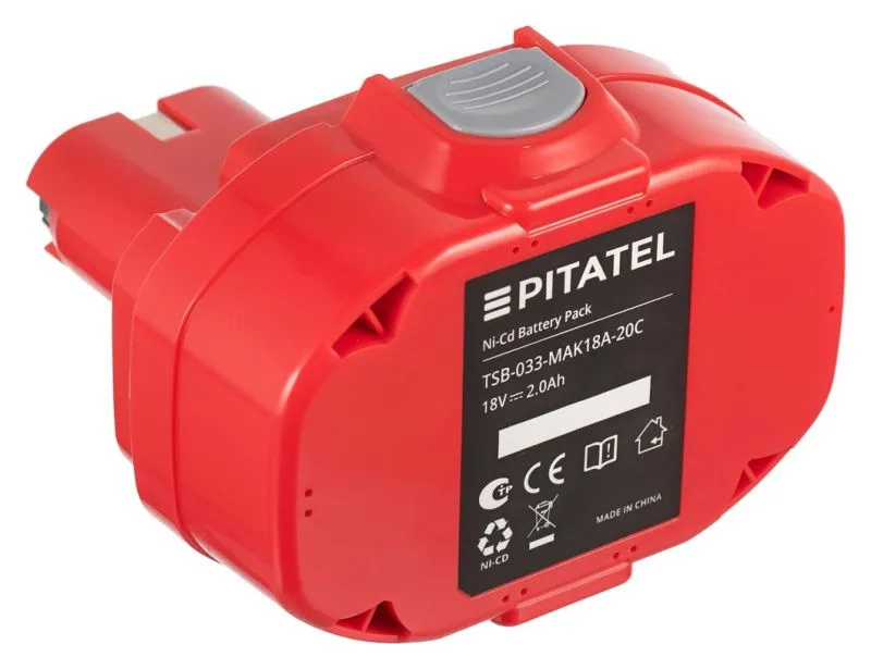 Аккумуляторная батарея Pitatel TSB-033-MAK18A-20C (MAKITA p/n: 1822, 192827-3), Ni-Cd 18V 2.0Ah