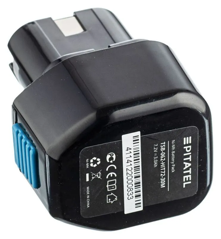 Аккумуляторная батарея Pitatel TSB-062-HIT72-30M (HITACHI p/n: B 2, EB 7, EB 7B, EB 7G, EB 7M, EB 7S, FEB 7S, EB 712S), Ni-Mh 7.2V 3.0Ah