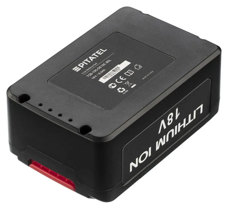 Аккумуляторная батарея Pitatel TSB-195-DE18C-80L (DEWALT p/n: DCB180), Li-Ion 18V 8.0Ah