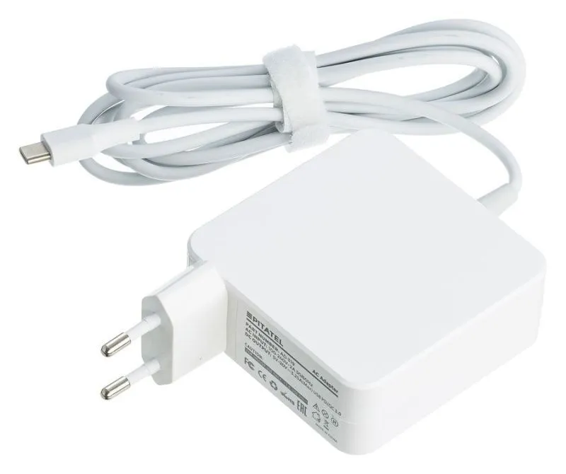 Блок питания Pitatel AD-319 для Apple, Asus, Dell, Lenovo, HP 65W (USB Type-C)