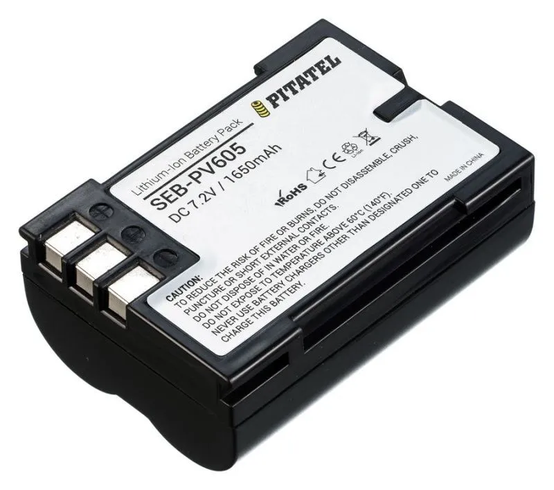 Аккумулятор Pitatel SEB-PV605 для Olympus Camedia C-5060, C-707, C-8080, E-1, E-3, 1650mAh