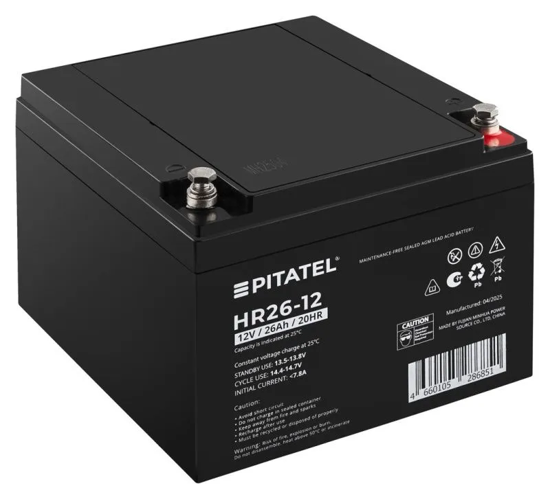 Аккумулятор Pitatel HR26-12, 12V 26Ah