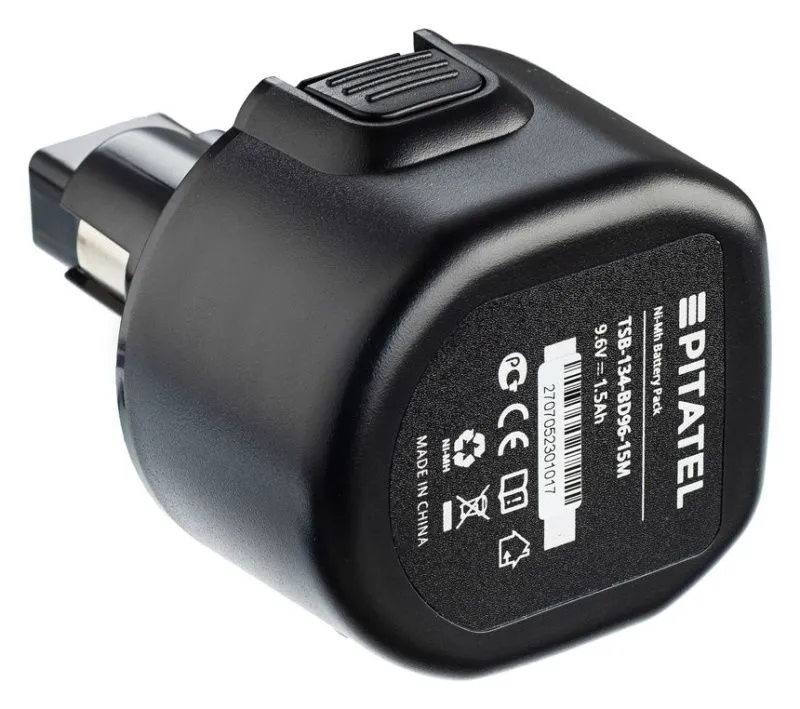 Аккумуляторная батарея Pitatel TSB-134-BD96-15M (BLACK&DECKER p/n: PS120, BTP1056, A9251), Ni-Mh 9.6V 1.5Ah
