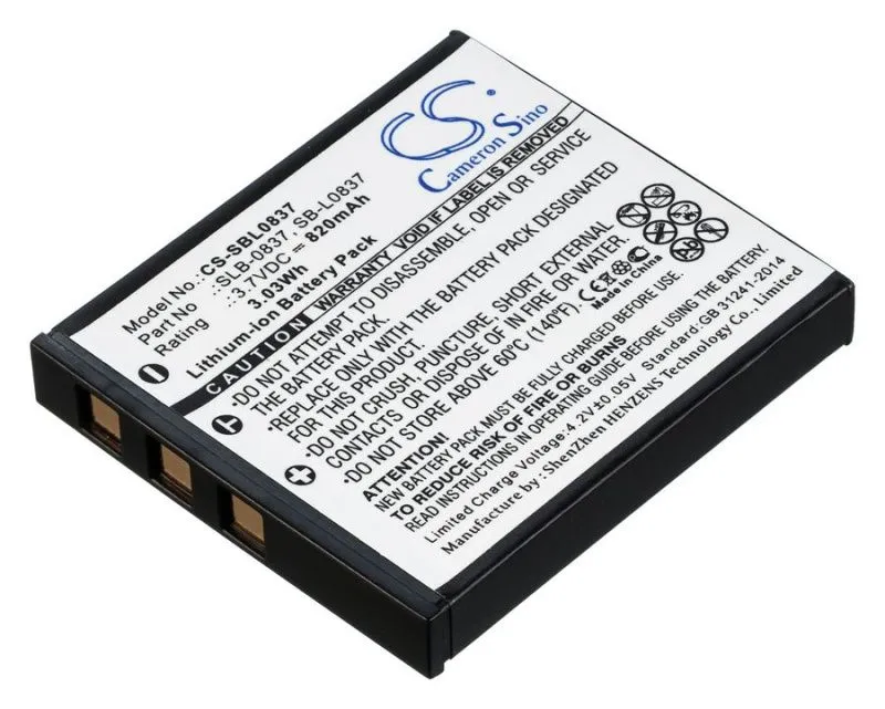 Аккумулятор Pitatel SEB-PV800 для Konica Minolta DiMAGE X1, Pentax Optio E75, E85, Samsung Digimax i6, i70, L50, L60, L73, L80, L700, NV3, NV5, NV7, 820mAh