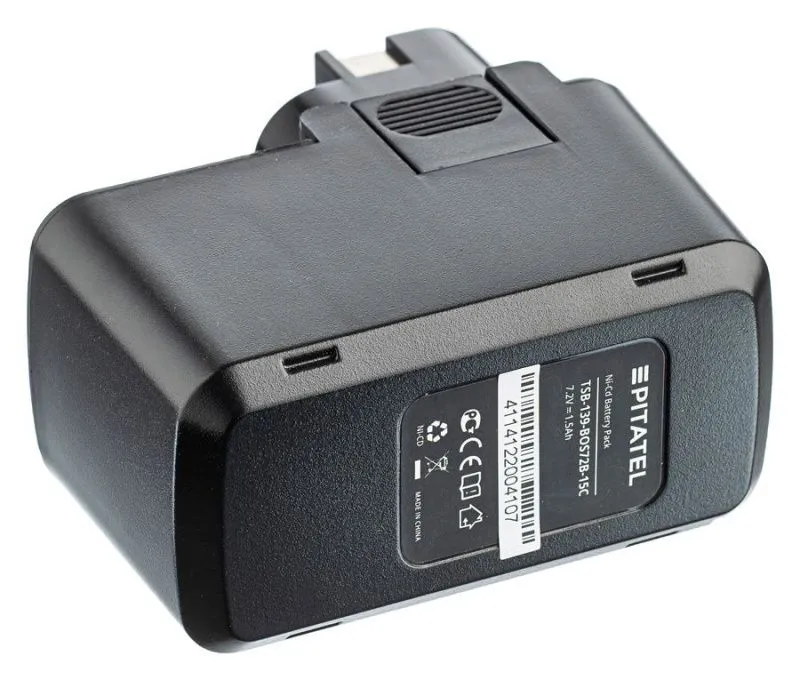Аккумуляторная батарея Pitatel TSB-139-BOS72B-15C (BOSCH p/n: 2607335031, 2607335032, 2607335033), Ni-Cd 7.2V 1.5Ah