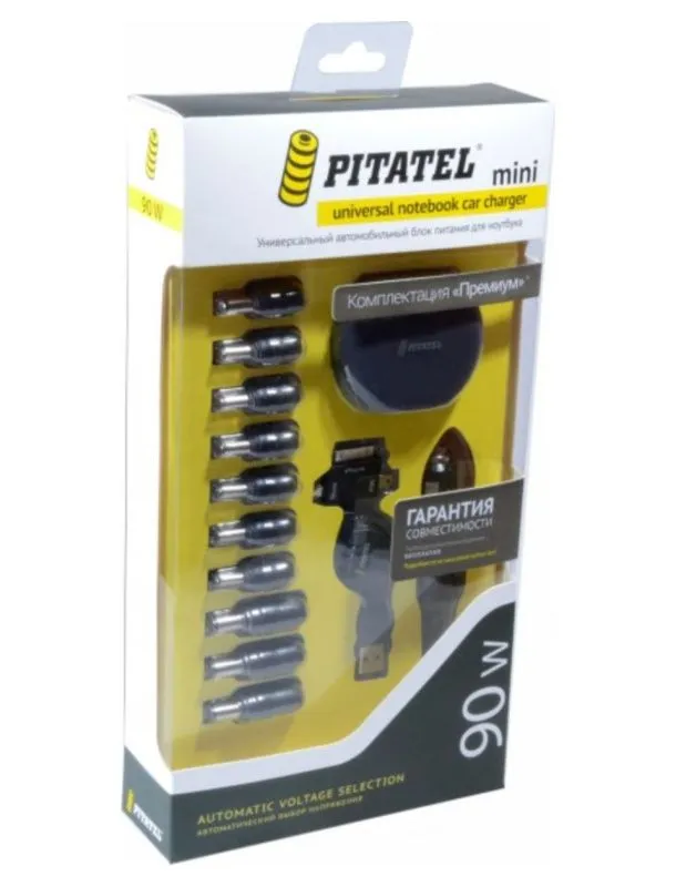 Автоадаптер универсальный Pitatel ADC-90.2ASU (15-20V, 90W, USB)