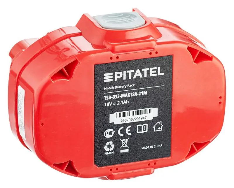 Аккумуляторная батарея Pitatel TSB-033-MAK18A-21M (MAKITA p/n: 1822, 192827-3), Ni-Mh 18V 2.1Ah