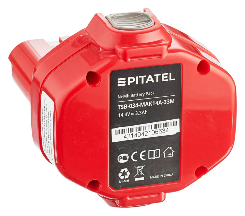 Аккумуляторная батарея Pitatel TSB-034-MAK14A-33M (MAKITA p/n: 1433,192699-A), Ni-Mh 14.4V 3.3Ah