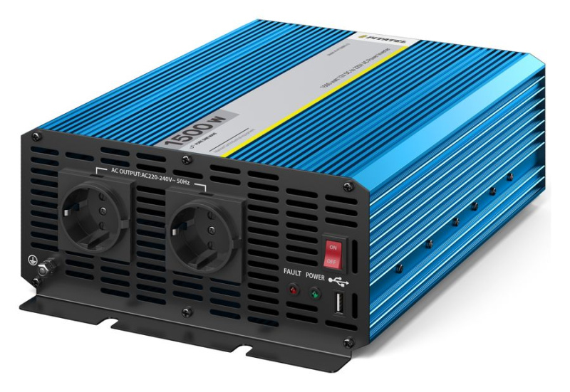 Инвертор Pitatel KV-P1500RU.12 (12В/220В, чистый синус, 1500Вт)