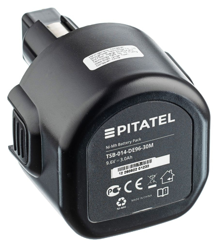 Аккумуляторная батарея Pitatel TSB-014-DE96-30M (DEWALT p/n: DE9036, DE906, DE9062, DW9061,DW9062), Ni-Mh 9.6V 3.0Ah