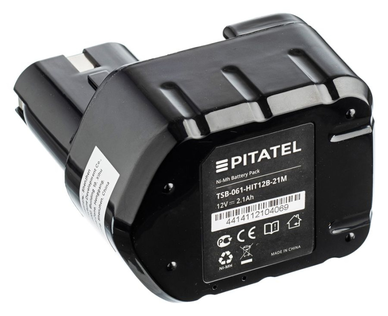 Аккумуляторная батарея Pitatel TSB-061-HIT12B-21M (HITACHI p/n: EB 1212S, EB 1214L, EB 1214S, EB 1220BL, EB 1220HL), Ni-Mh 12V 2.1Ah