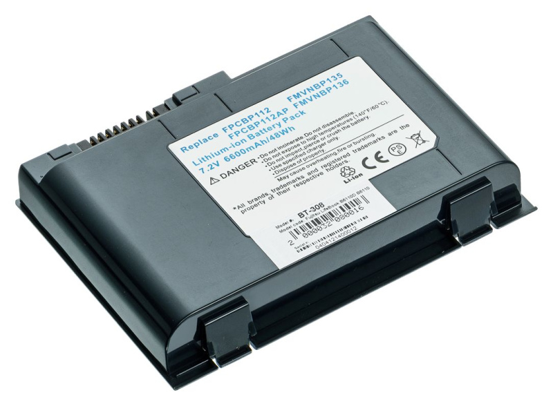 Аккумуляторная батарея Pitatel BT-308 для ноутбуков Fujitsu Siemens LifeBook B8200, B6000D, B6110, B6110D
