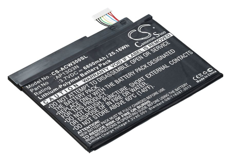 Аккумуляторная батарея TPB-011 для Acer Iconia Tab W3-810, 6800mAh