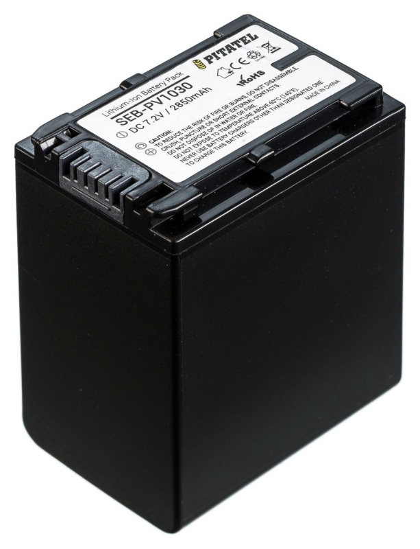 Аккумулятор Pitatel SEB-PV1030 для Sony DCR-DVD, SR, SX, HDR-CX, HC, PJ, TD, XR, NEX-VG Series, 2850mAh