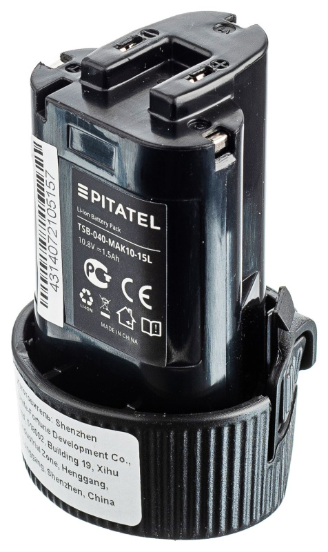 Аккумуляторная батарея Pitatel TSB-040-MAK10-15L (MAKITA p/n: 194550-6, 194551-4, BL1013), Li-Ion 10.8V 1.5Ah