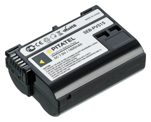 аккумулятор pitatel seb-pv515 для nikon 1 v1, d600, d610, d750, d800, d810, d7000, d7100, 1900mah