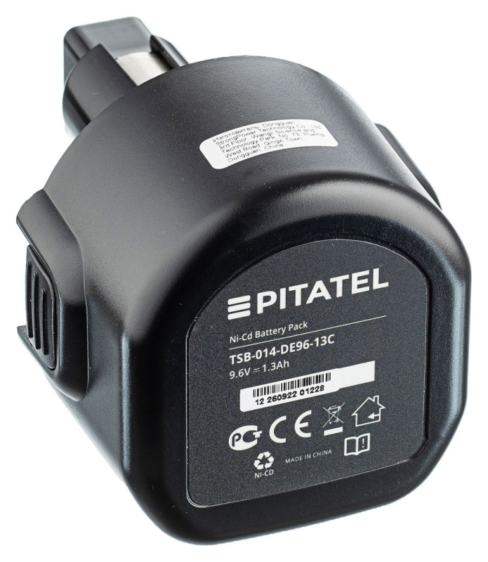 Аккумуляторная батарея Pitatel TSB-014-DE96-13C (DEWALT p/n: DE9036, DE9062, DW9061, DW9062), Ni-Cd 9.6V 1.3Ah