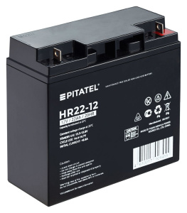 аккумулятор pitatel hr22-12, 12v 22ah