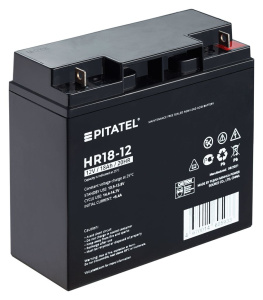 аккумулятор pitatel hr18-12, 12v 18ah