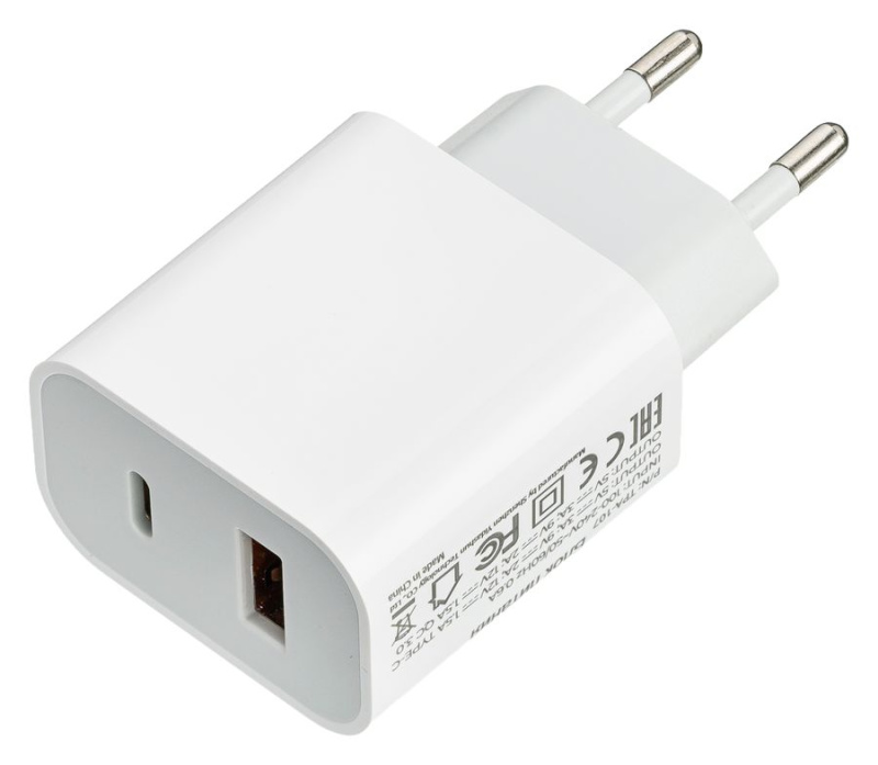 Сетевое зарядное устройство USB (Quick Charge 3.0) и Type-C 18W